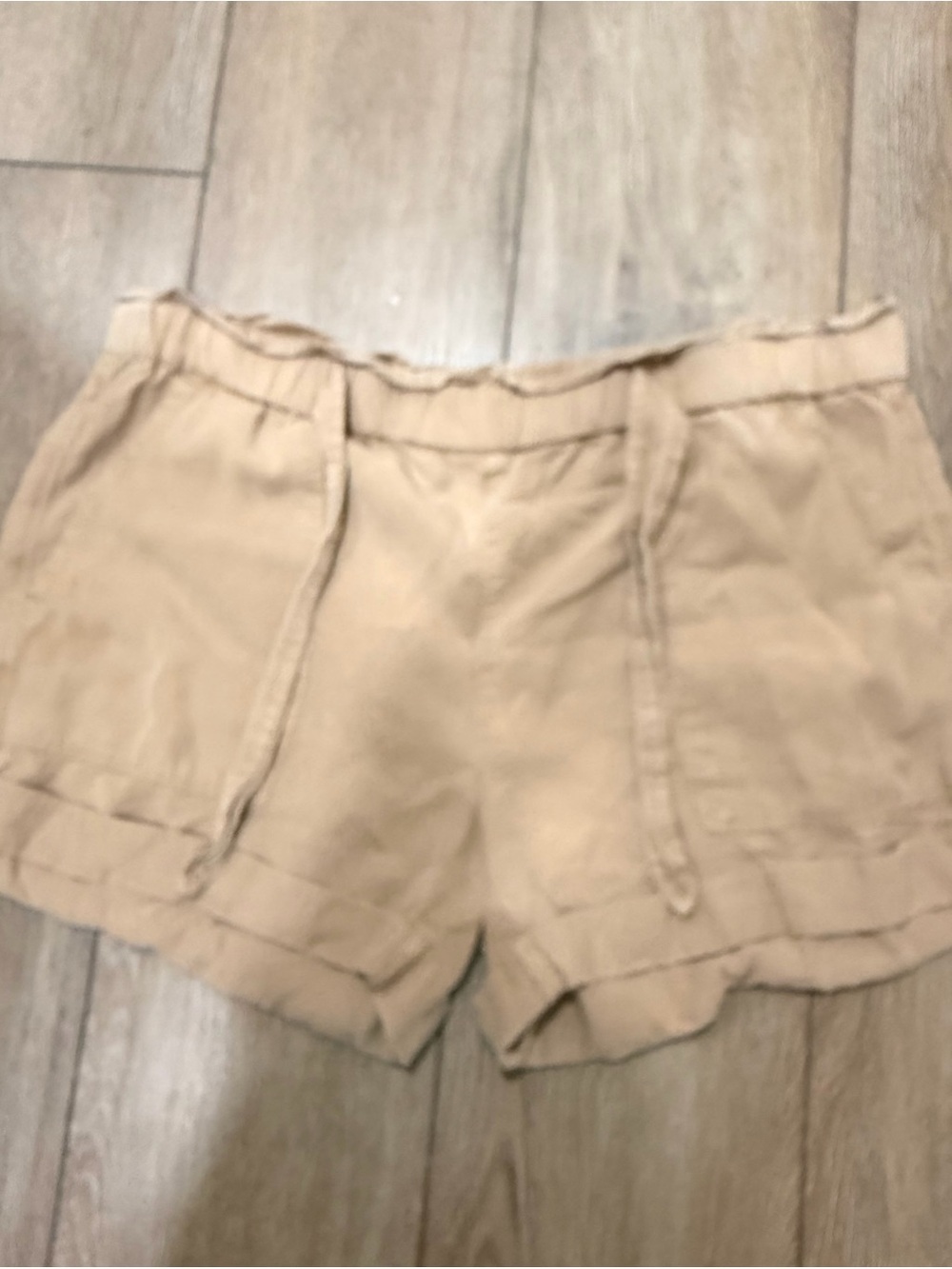 aerie Tan Drawstring Shorts 0389